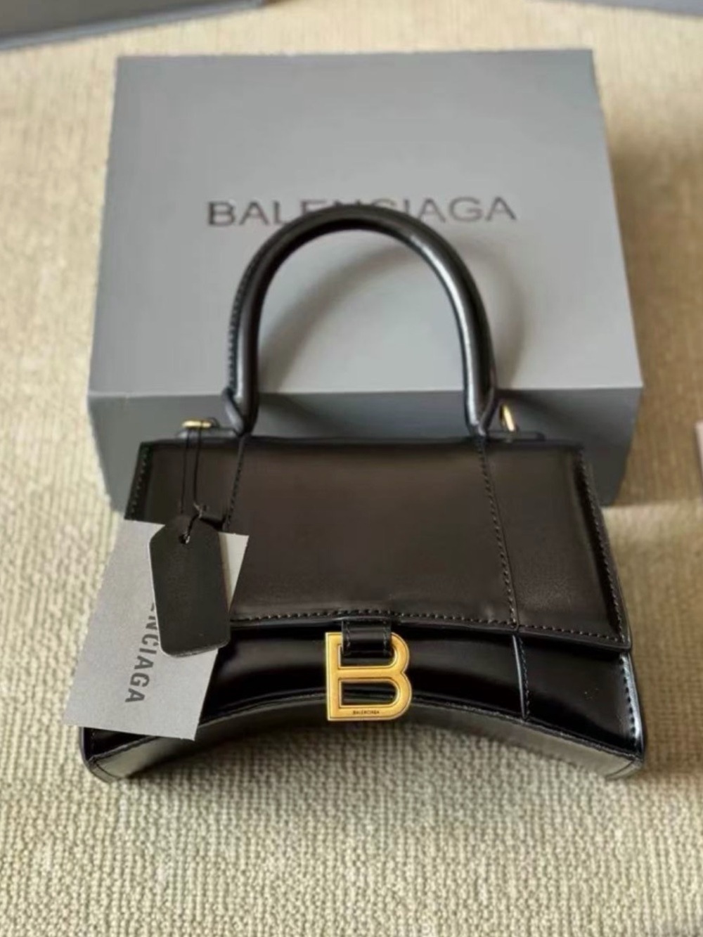 Balenciaga Black Mini Top-Handle Bag with Gold Hardware - Picture 3 of 9